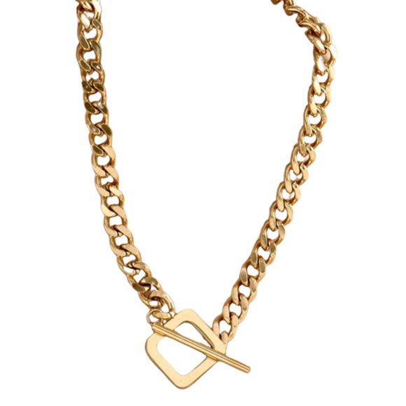 Stainless Steel Gold Chain Necklace - Picture 1 of 2